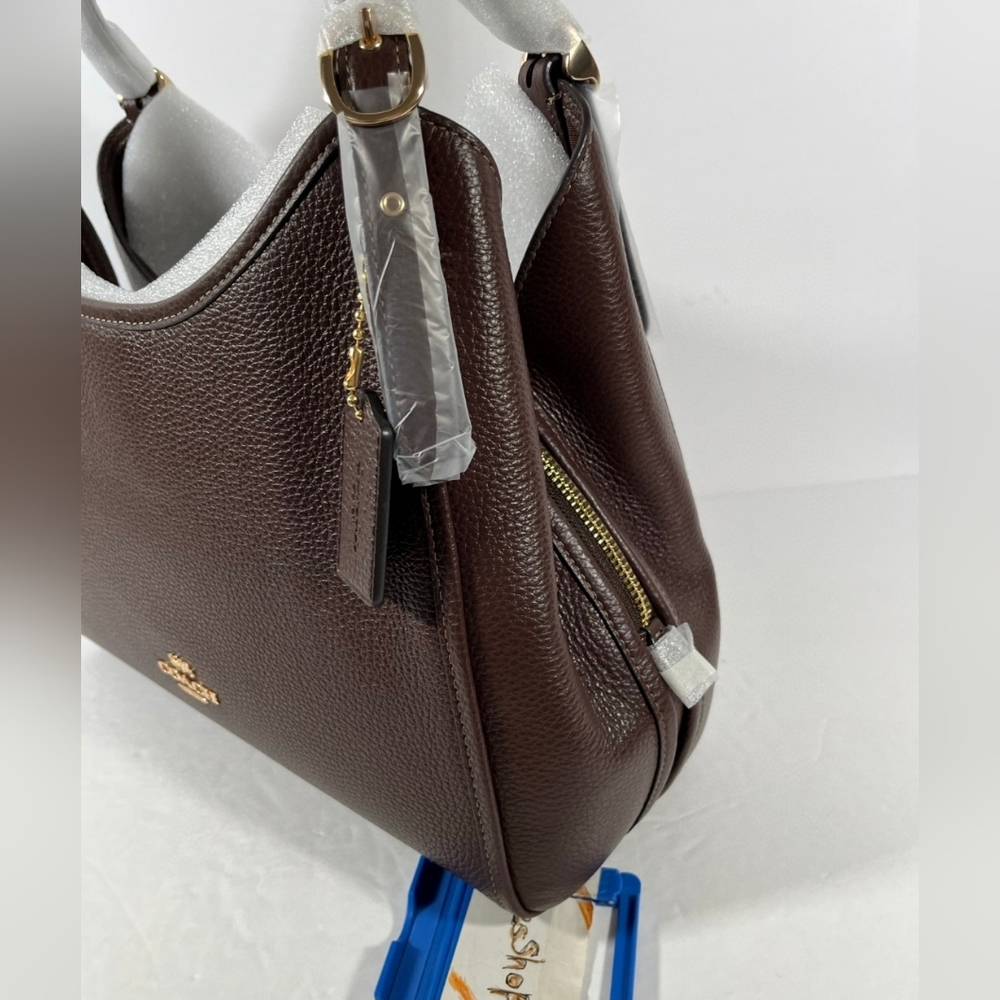 NWT Coach Erin Shoulder Bag In pebble Leather In Gold/Maple - Picture 3 of 7